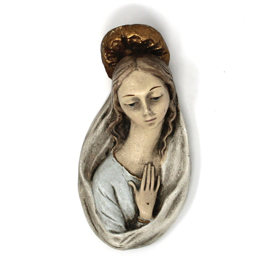 Madonna / Virgin Mary Wall Plaque, Christmas Holiday Ornament, Unique, One-of-a-Kind, Hand Made Pottery