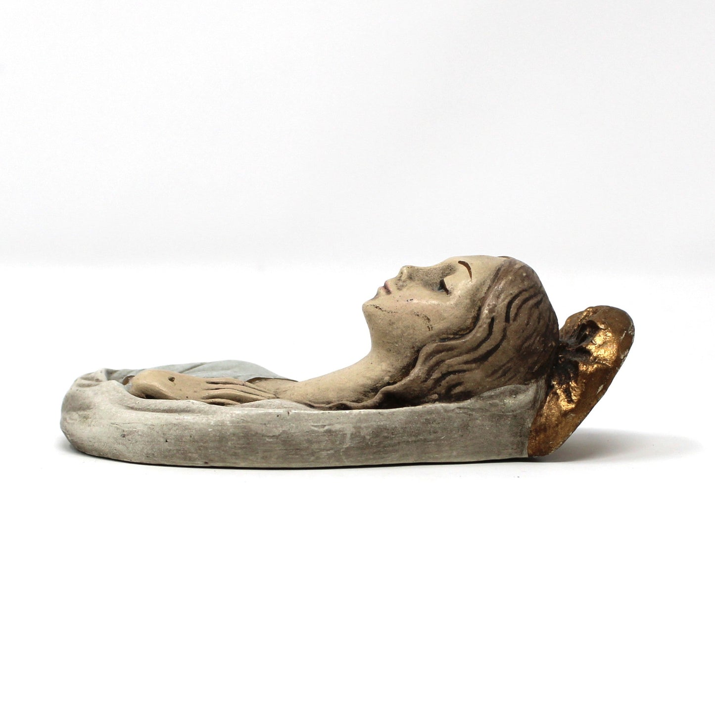 Wall Decor, Madonna Wall Plaque, Religious Art, Hand-Painted, Virgin Mary, Ceramic, Vintage