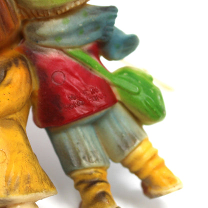 Ornaments, Arni Style Children with Flute, "Anri Ferrandiz Duet", Cellulose, Vintage