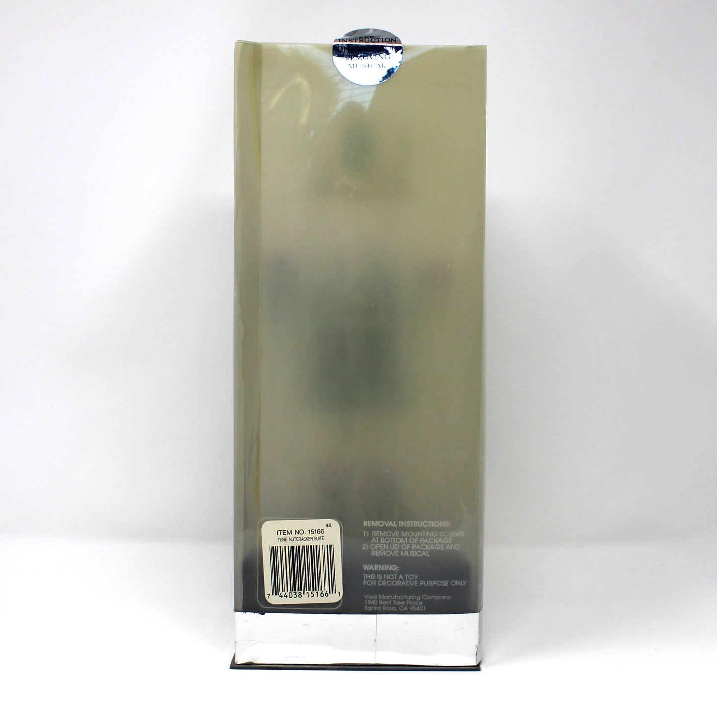 Musical Figurine, Wooden Nutcracker, King, Plays "The Nutcracker Suite", Green / Purple, Original Box, Vintage