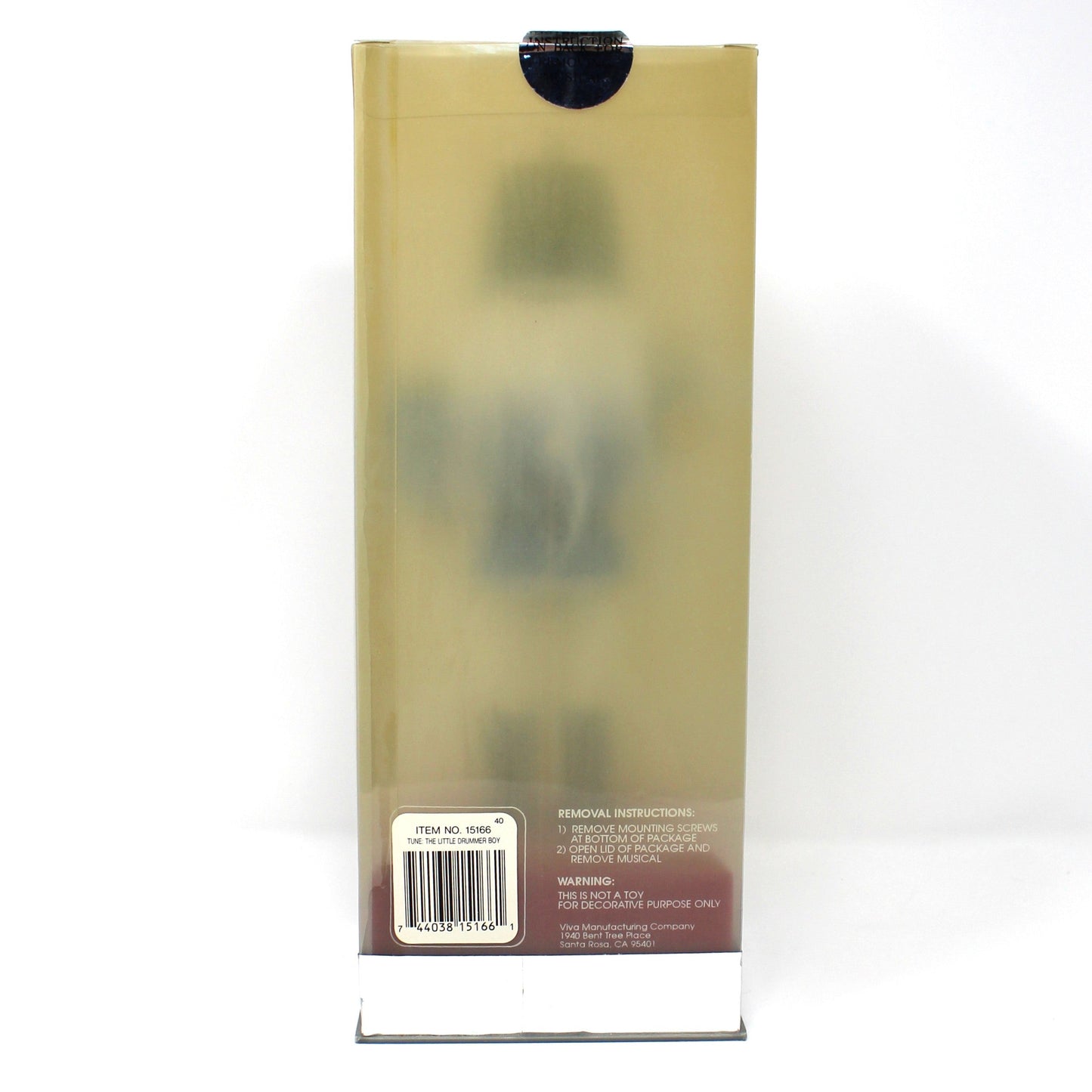 Musical Figurine, Wooden Nutcracker, Soldier Drummer, Plays "The Little Drummer Boy", Original Box, Vintage