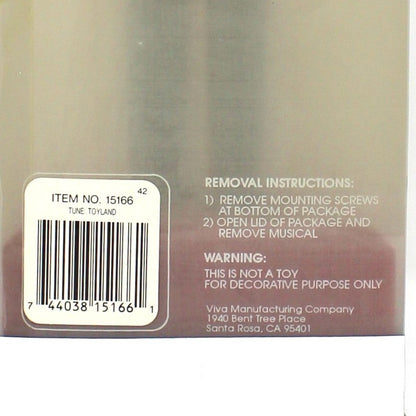 Musical Figurine, Wooden Nutcracker, British Soldier with Sword, Plays "Toyland", Original Box, Vintage