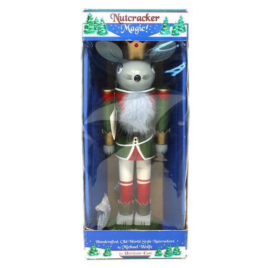 Figurine, Wooden Nutcracker Mouse King, by Michael Wolfe, Horizons East, Original Box