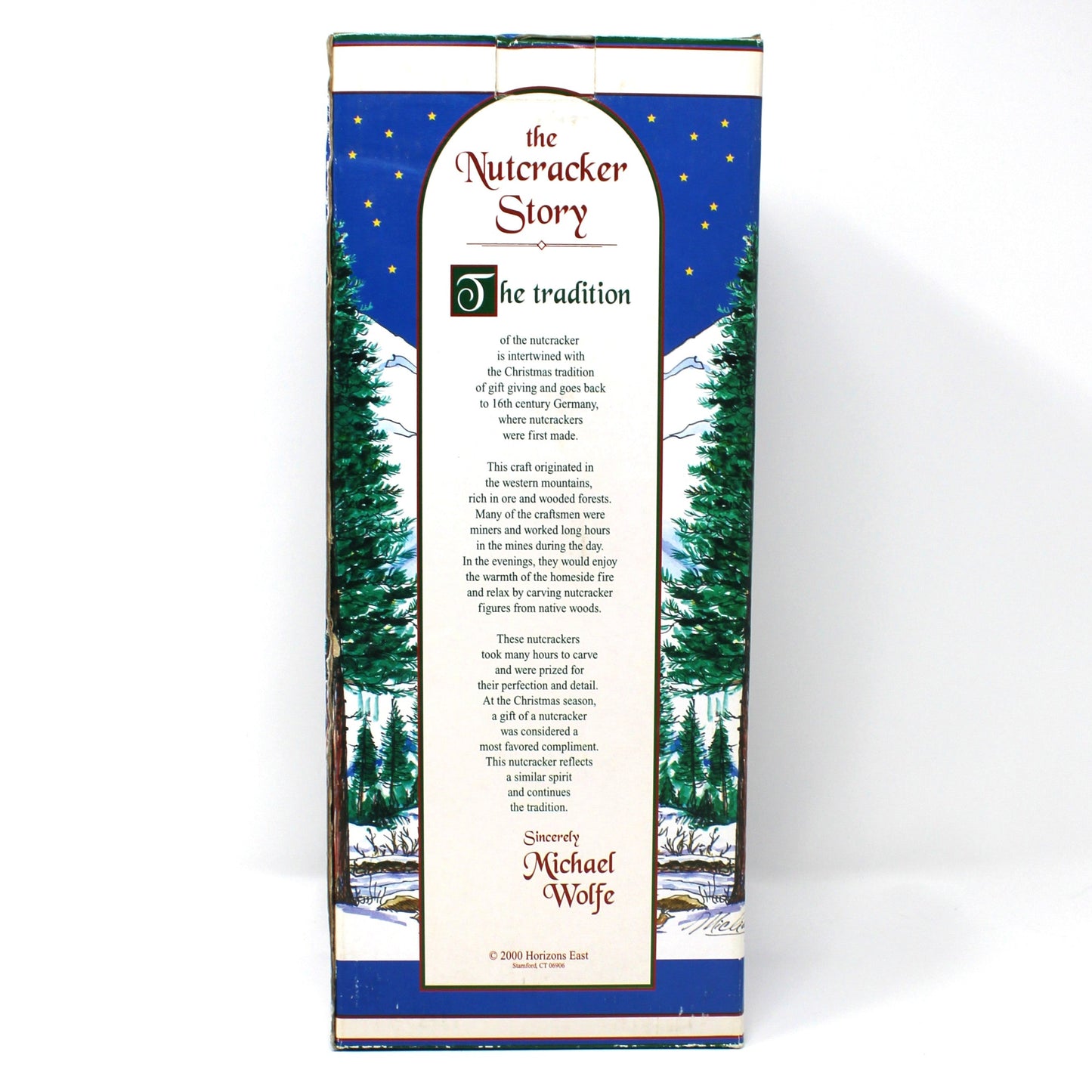 Figurine, Wooden Nutcracker Mouse King, by Michael Wolfe, Horizons East, Original Box