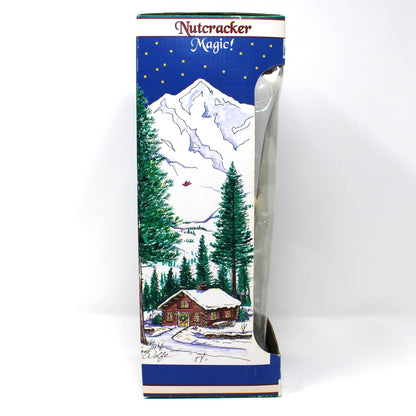 Figurine, Wooden Nutcracker, Clara from Nutcracker Ballet with her Toy Soldier by Michael Wolfe, Horizons East, Original Box