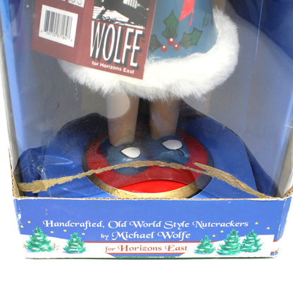 Figurine, Wooden Nutcracker, Clara from Nutcracker Ballet with her Toy Soldier by Michael Wolfe, Horizons East, Original Box