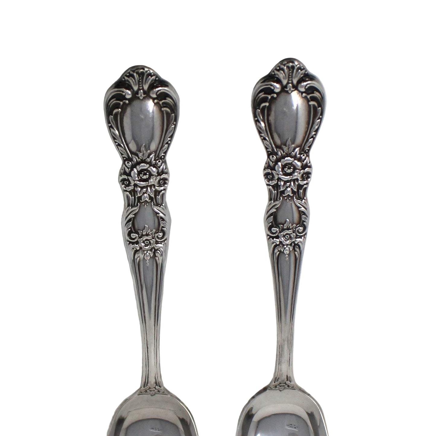 Sugar Spoon / Scoops and Bon Bon / Nut Spoon, Silverplate, 1847 Rogers Bros Heritage, Set of 2, Vintage