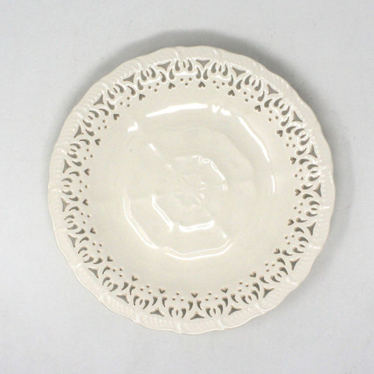 Decorative Plate, Hartley Greens & Leeds Pottery, Creamware, Tudor Rose Yorkshire Rose Plate, Antique