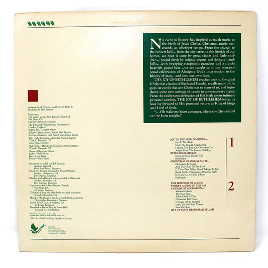 Record Album, Christmas, The Joy of Bethlehem, Birdwing Music, 1985 Vintage Vinyl, VG+