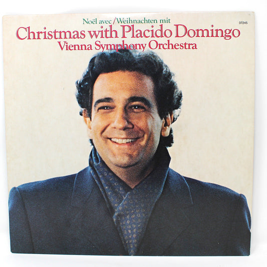 Vintage Original Vinyl Record, LP, Christmas with Placido Domingo and the Vienna Symphony Orchestra , 1982, USED Excellent