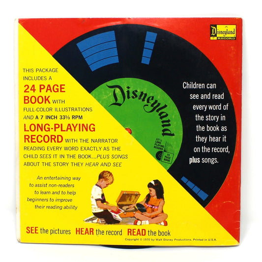 Book and Record, Disneyland Records, Walt Disney's Thumper's Race, Vintage 1970