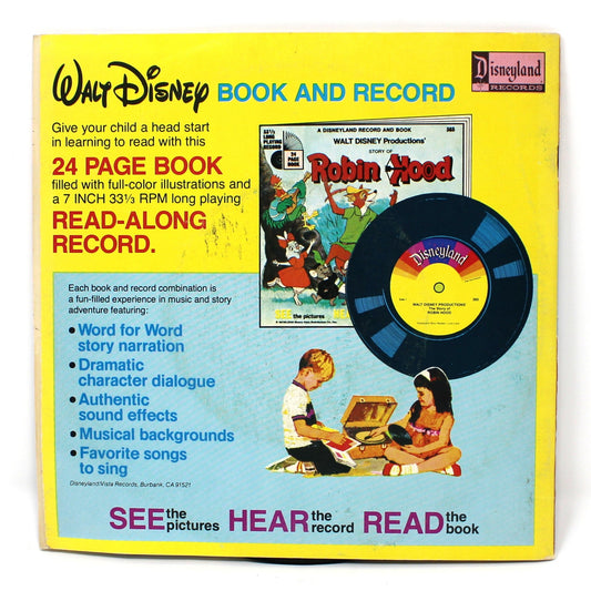 Book and Record, Disneyland Records, Walt Disney's Pinocchio, Vintage 1977