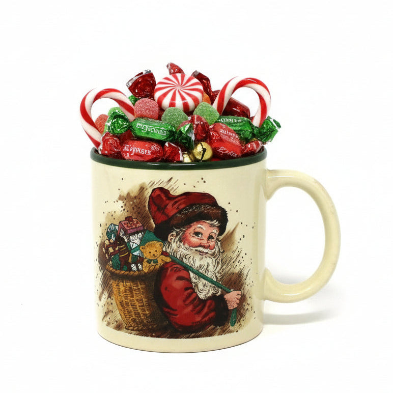 Mug, Potpourri Press, Victorian Santa Claus, Christmas Mug signed by Wim Schimmer, Ceramic, Vintage 1987