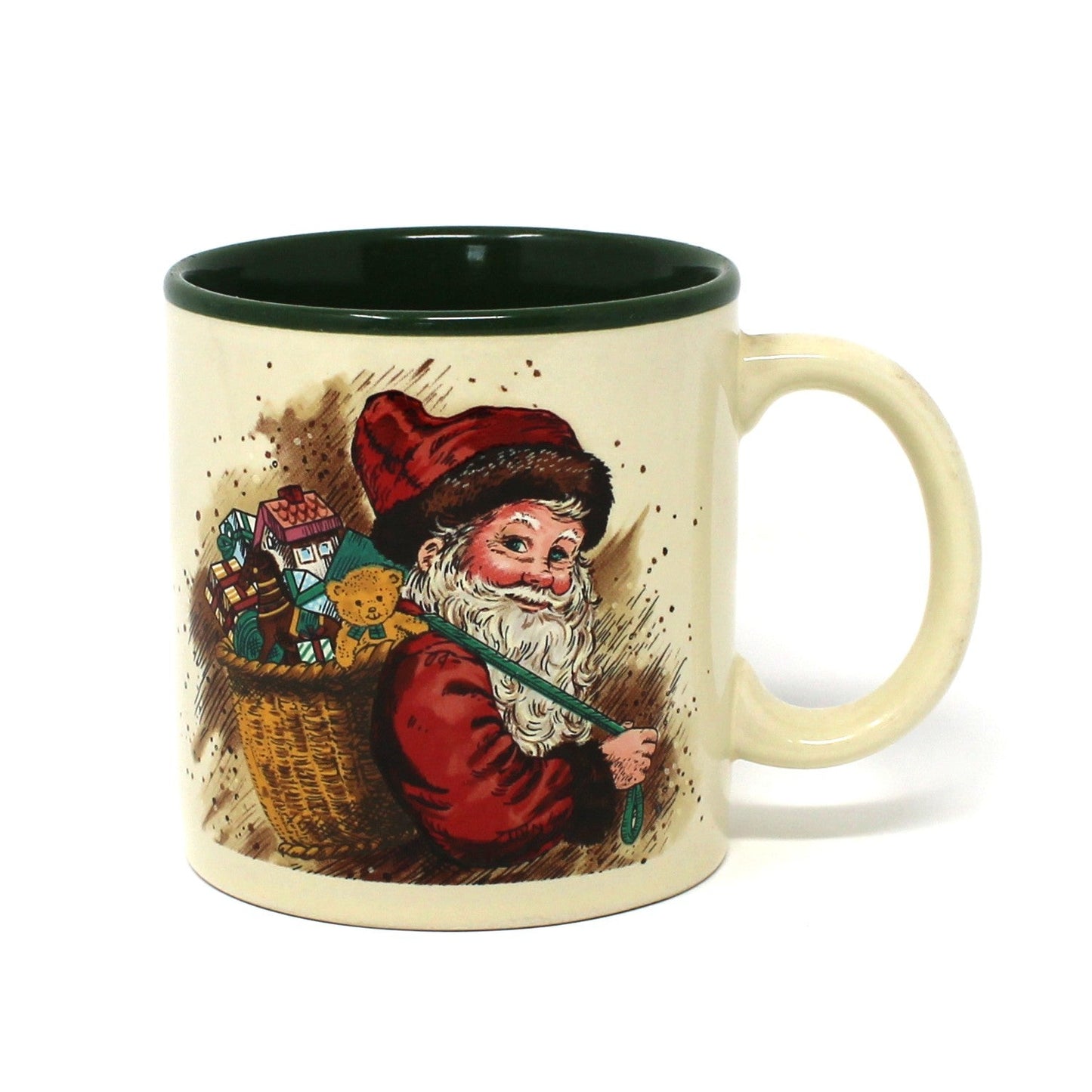 Mug, Potpourri Press, Victorian Santa Claus, Christmas Mug signed by Wim Schimmer, Ceramic, Vintage 1987