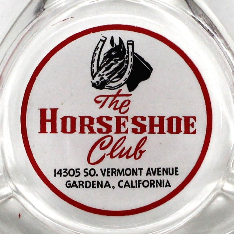 Ashtray, Casino Souvenir, The Horseshoe Club, Gardena, CA, Vintage