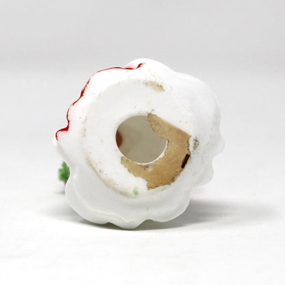 Figurines, Napcoware, Christmas Angel with Wreath, Miniature Bone China Spaghetti, Taiwan, Vintage