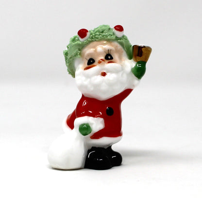Figurines, Napcoware, Christmas Santa Claus, Miniature Bone China Spaghetti, Taiwan, Vintage