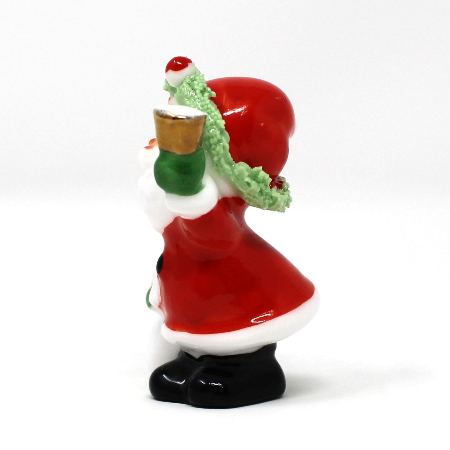 Figurines, Napcoware, Christmas Santa Claus, Miniature Bone China Spaghetti, Taiwan, Vintage