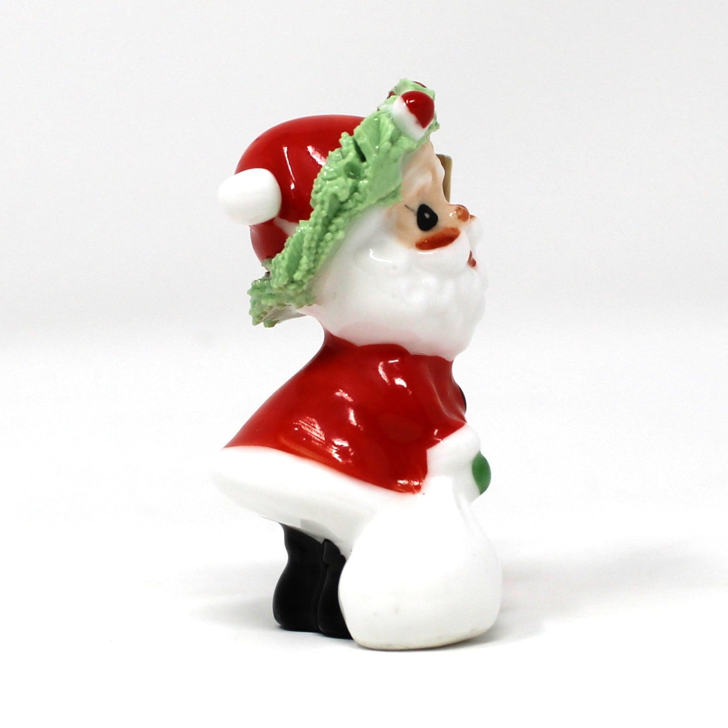 Figurines, Napcoware, Christmas Santa Claus, Miniature Bone China Spaghetti, Taiwan, Vintage