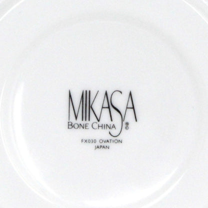 Demitasse & Saucer, Mikasa, Ovation White, Lotus Flower, Vintage Japan