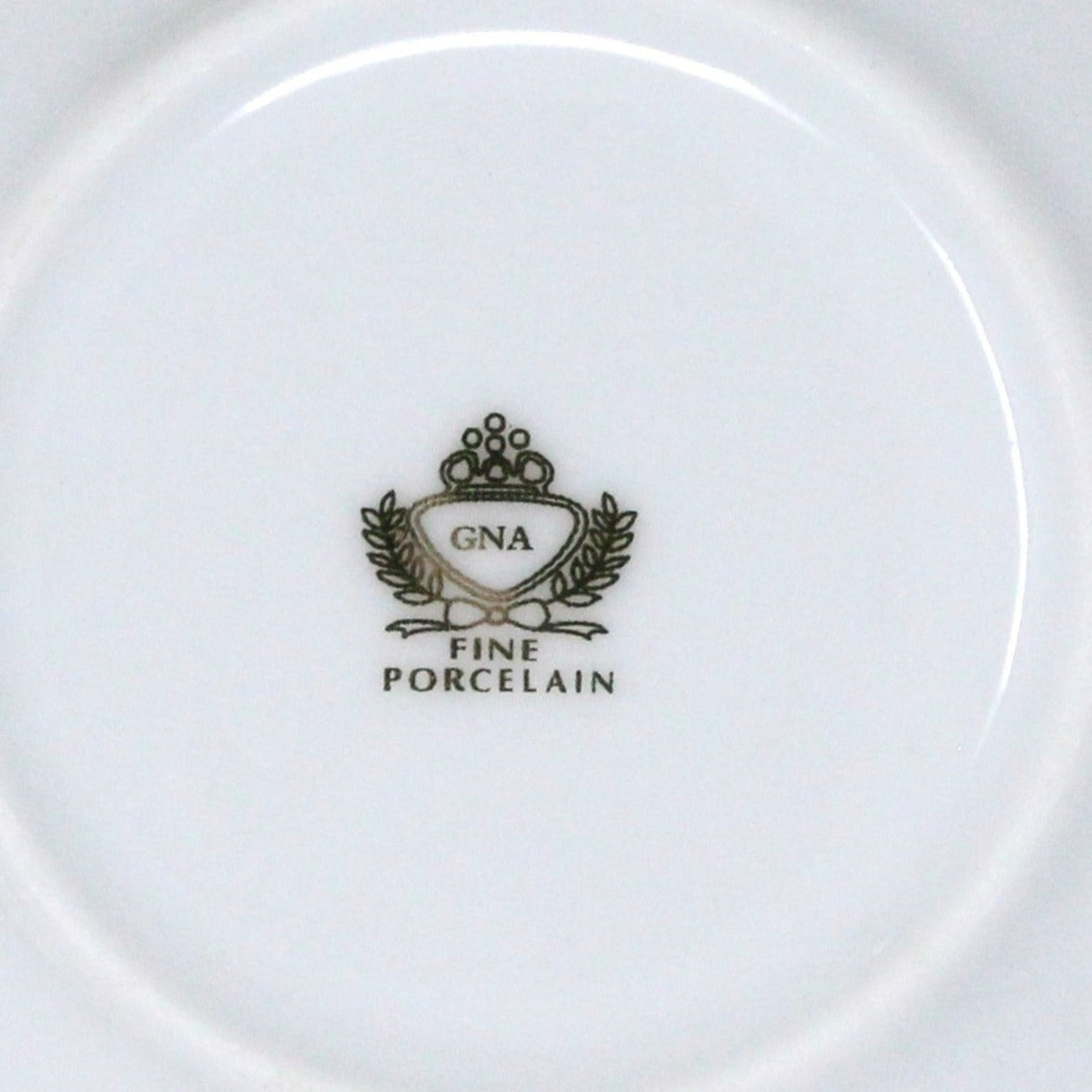 Demitasse & Saucer, GNA, Pink Roses with Black Border, Italian Porcelain, Vintage