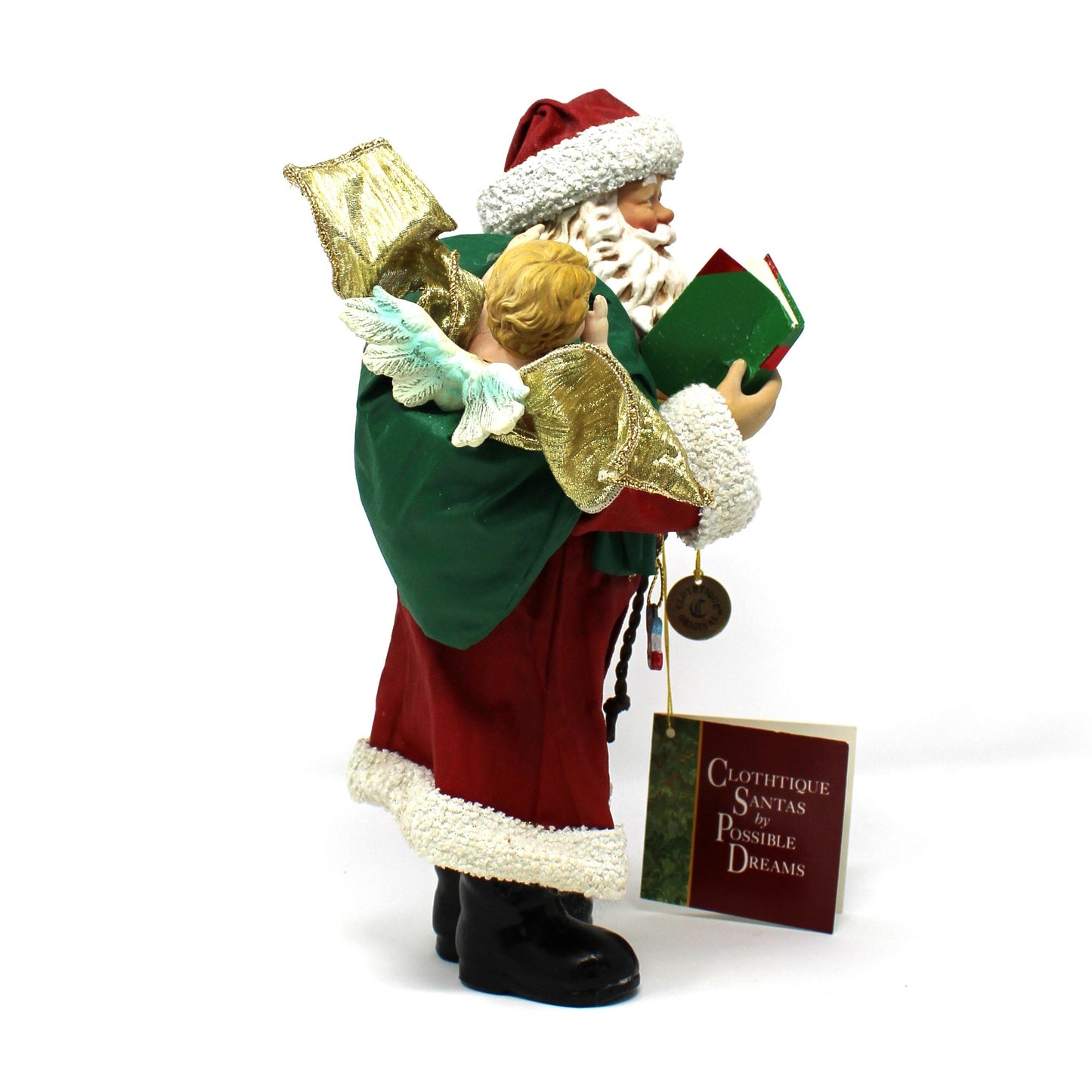Figurine, Christmas Santa, Possible Dreams Clothtique "Heaven Sent", Vintage 1996
