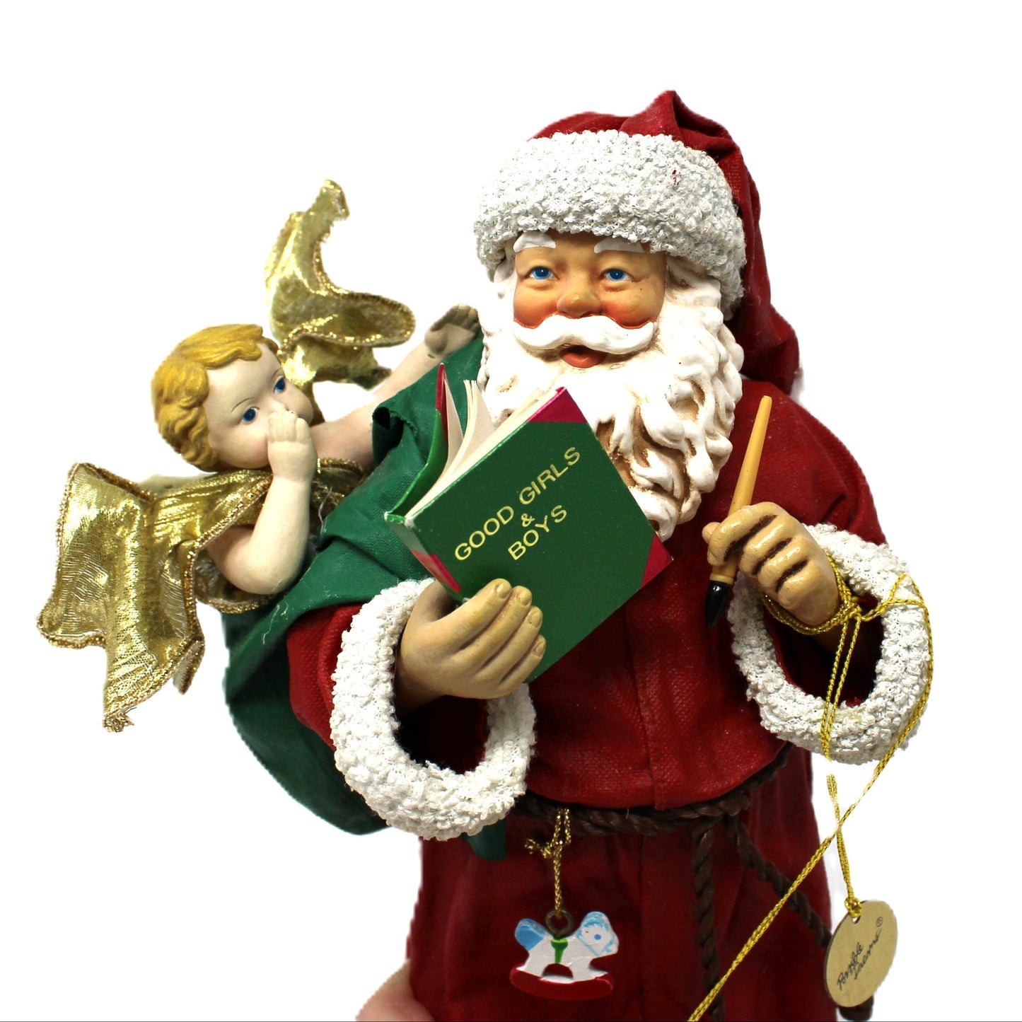 Figurine, Christmas Santa, Possible Dreams Clothtique "Heaven Sent", Vintage 1996