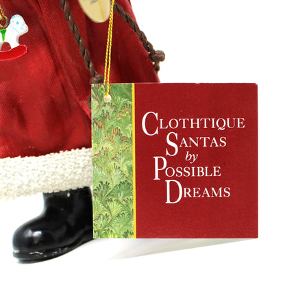 Figurine, Christmas Santa, Possible Dreams Clothtique "Heaven Sent", Vintage 1996