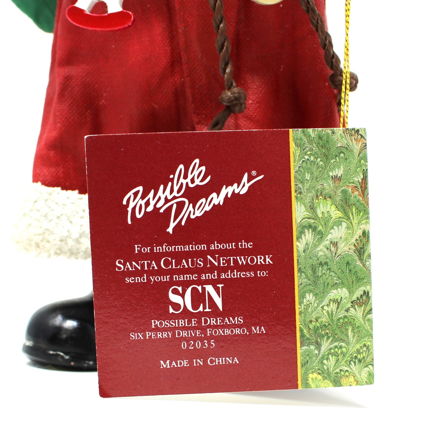 Figurine, Christmas Santa, Possible Dreams Clothtique "Heaven Sent", Vintage 1996