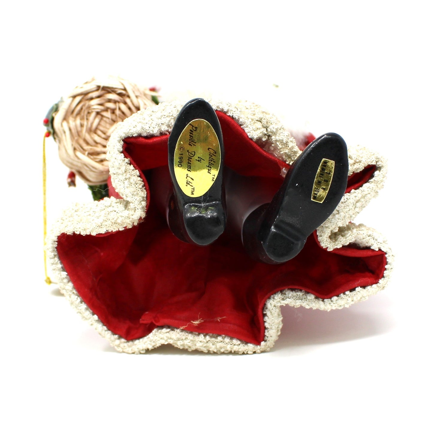 Figurine, Christmas Mrs Claus with Basket, Possible Dreams Clothtique, Vintage 1990