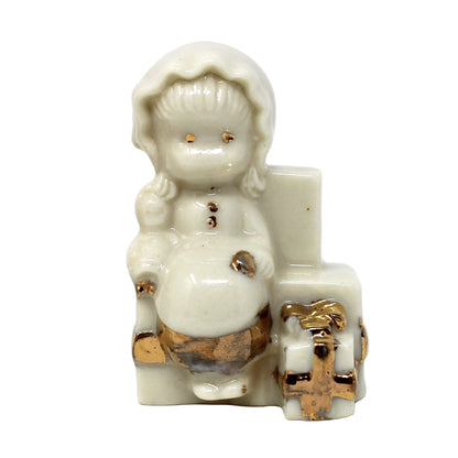 Figurines, Joan Walsh Anglund, Children, Set of 4, Girl Angel, Cowboy, Soldier and Girl with Gifts, Vintage