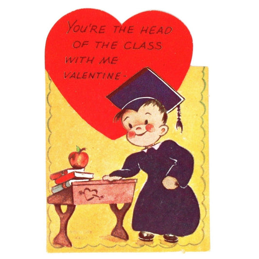 Greeting Card / Valentine Card, A-Meri-Card, School Graduate, Vintage