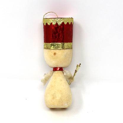 Ornaments, Toy Solider Mouse / Marching Band Leader, Anthropomorphic Christmas Flocked, Kitsch, Vintage