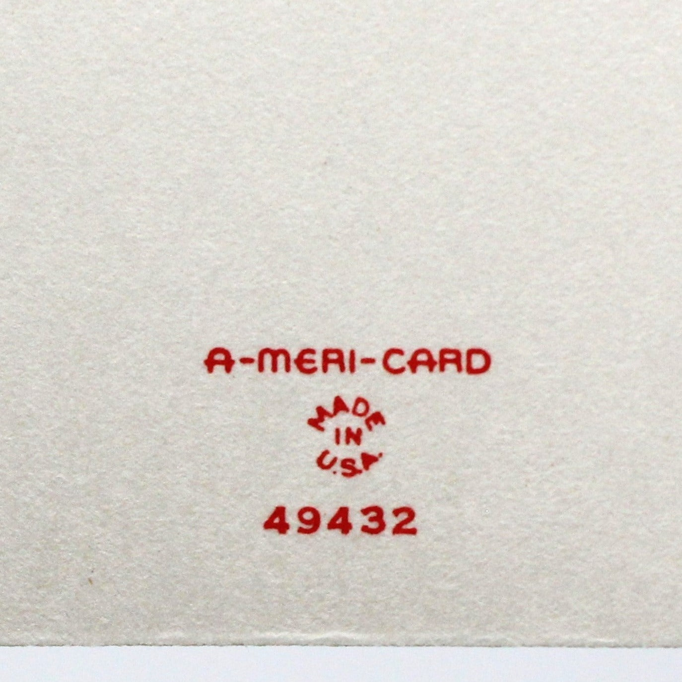 Greeting Card / Valentine Card, A-Meri-Card, Fold Up, Boy & Girl with Lawn Mower, Vintage