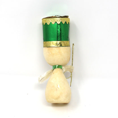 Ornaments, Toy Solider Mouse / Marching Band Leader, Anthropomorphic Christmas Flocked, Kitsch, Vintage