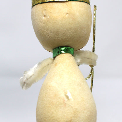 Ornaments, Toy Solider Mouse / Marching Band Leader, Anthropomorphic Christmas Flocked, Kitsch, Vintage