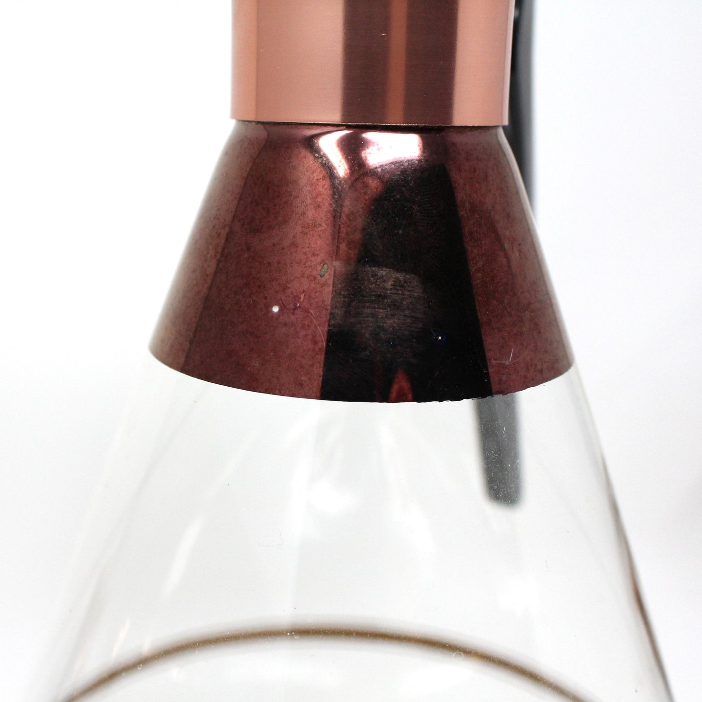 Carafe / Coffee Server, Twin Syrup Pitchers & Warmers, Inland Glass, MCM Copper, Vintage