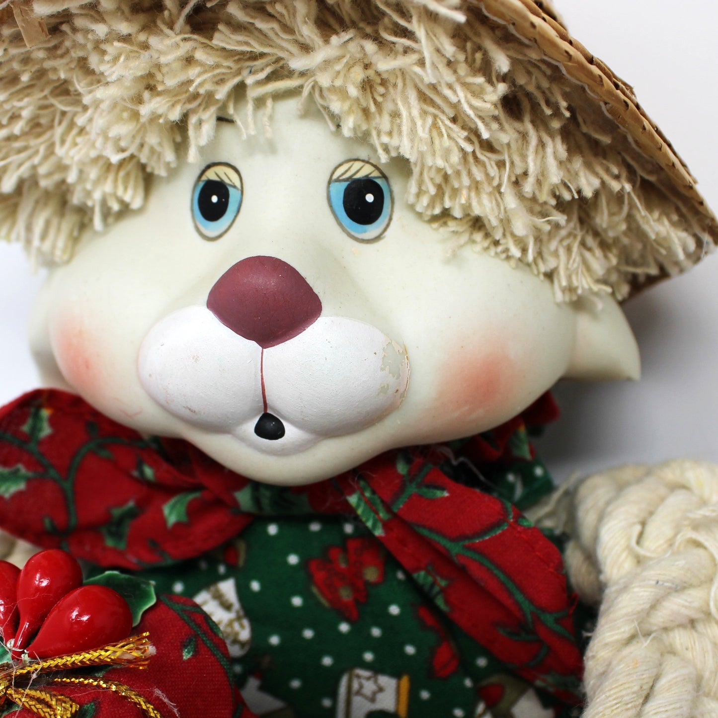 Dolls, House of Lloyd, Christmas Anthropomorphic Bunny Shelf Sitters, "Floyd & Flossie", Original Box, 1996