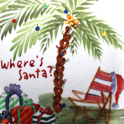 Platter, Gibson, Palm Court Christmas, Tropical Holiday Servingware, 2004