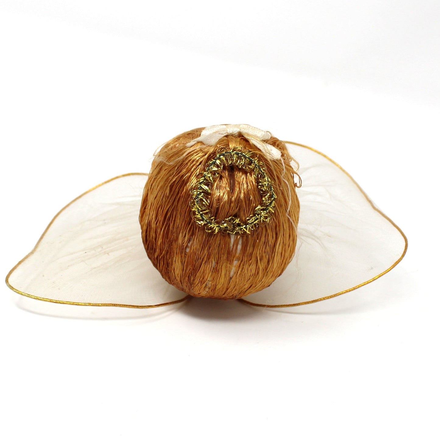 Ornaments, Christmas Angel Head Pick, Stockinette, Tulle Wings, Japan, Vintage