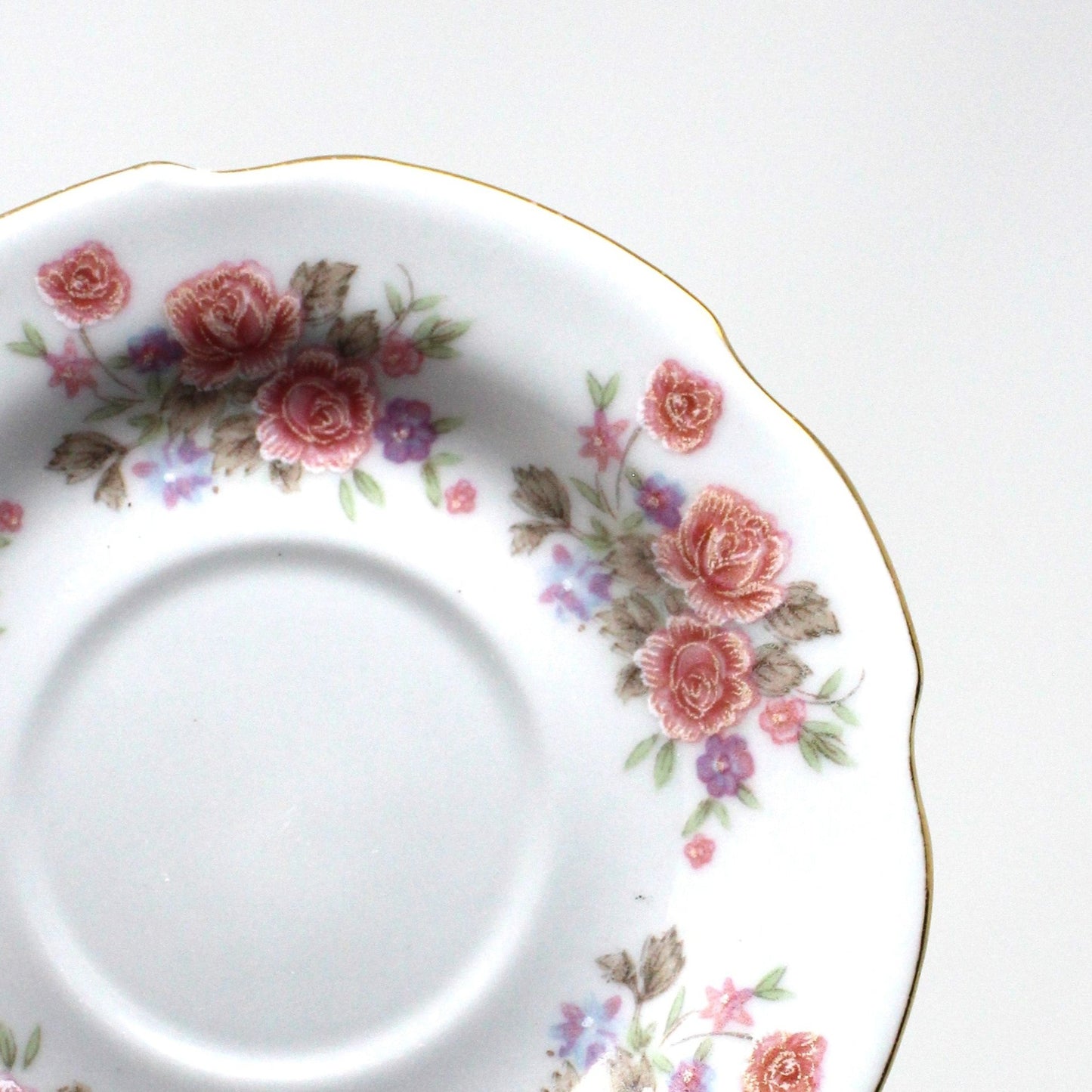 Demitasse & Saucer, Remington Fine China, Pink Roses, Vintage