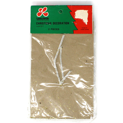 Ornaments, Glitter Bows, Stained Glass Foil Look, Lee Wards Package Unopened, Set of 2, Vintage