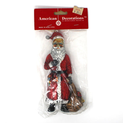 Ornaments, Santa Blow Mold, Unopened Package NOS, Vintage Hong Kong