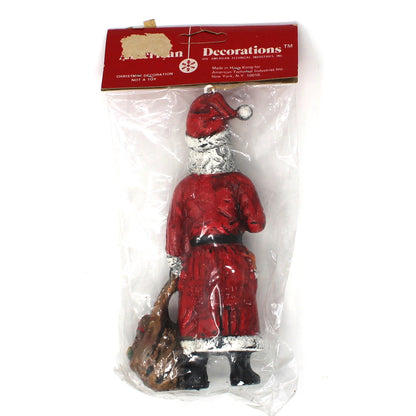 Ornaments, Santa Blow Mold, Unopened Package NOS, Vintage Hong Kong