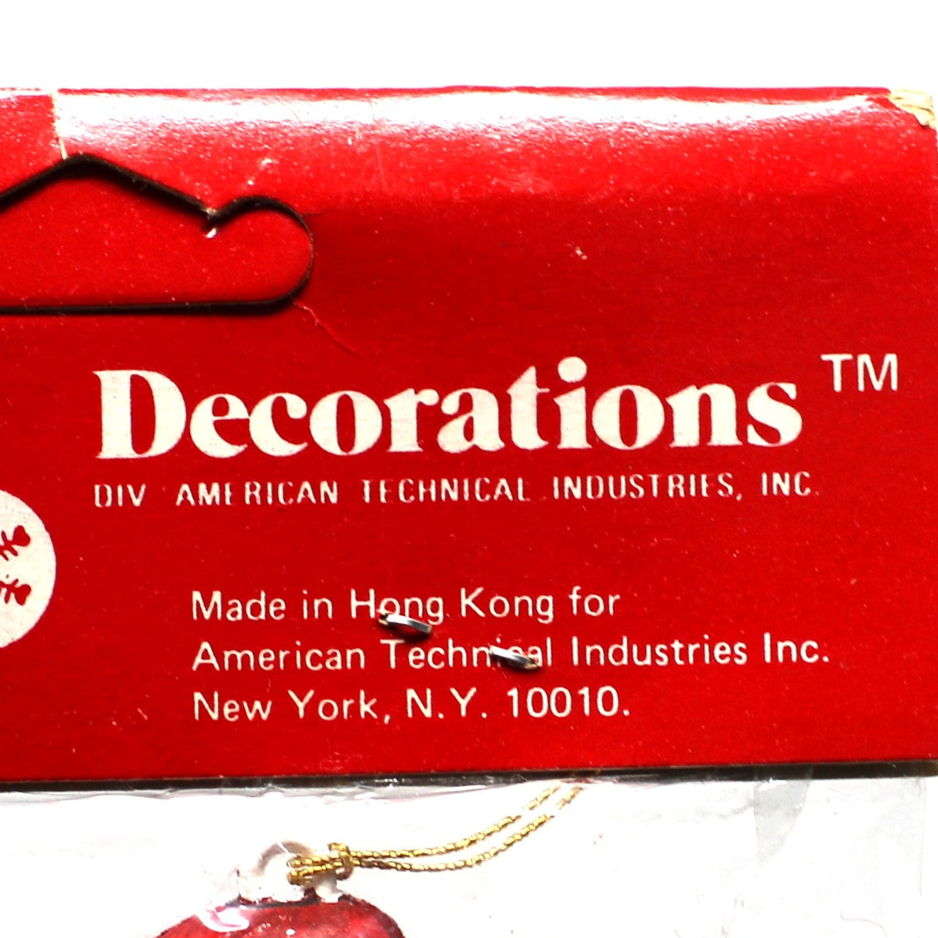 Ornaments, Santa Blow Mold, Unopened Package NOS, Vintage Hong Kong