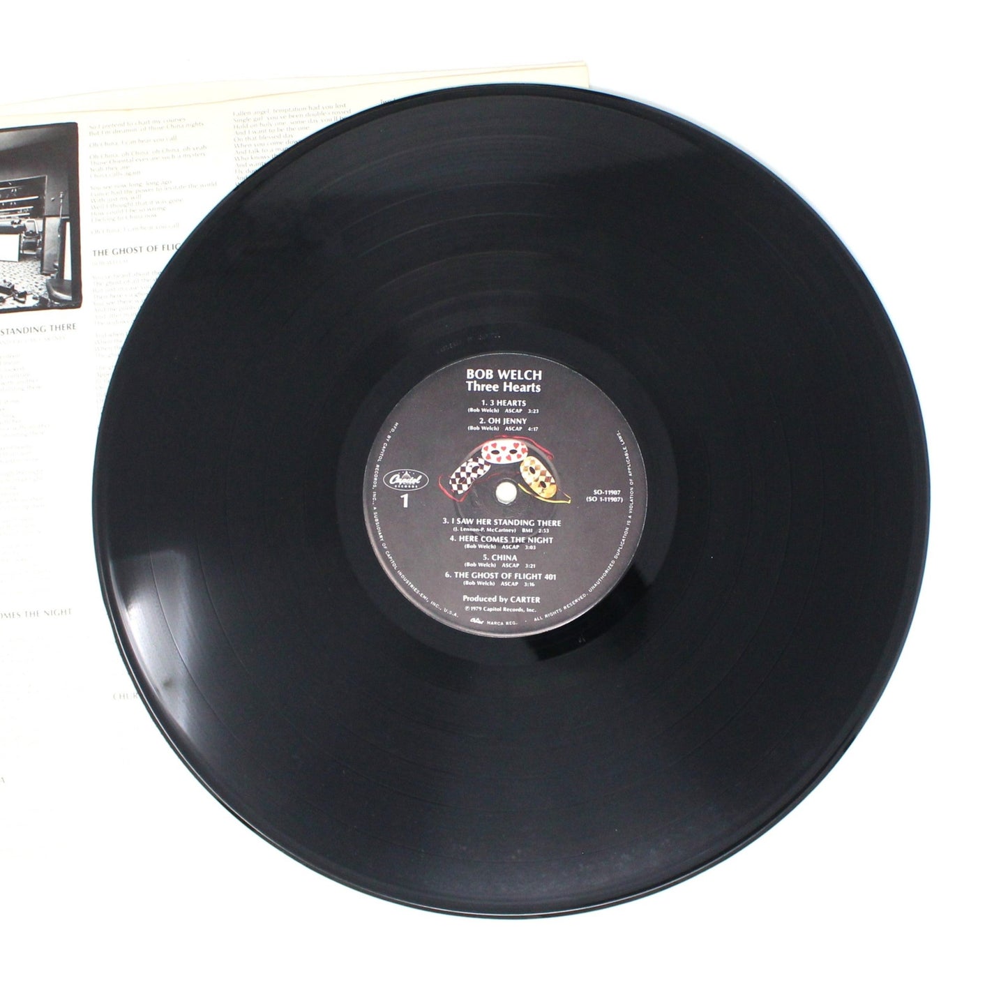 Record Album, Bob Welch, Three Hearts, Original 1979, Capitol Records, Vintage Vinyl, USED, VG+