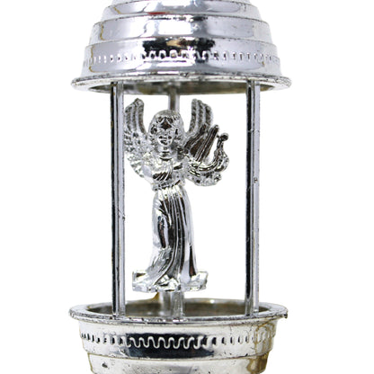 Ornaments, Christmas Oil Rain Lamp with Angel, Vintage Plastic, SOLD