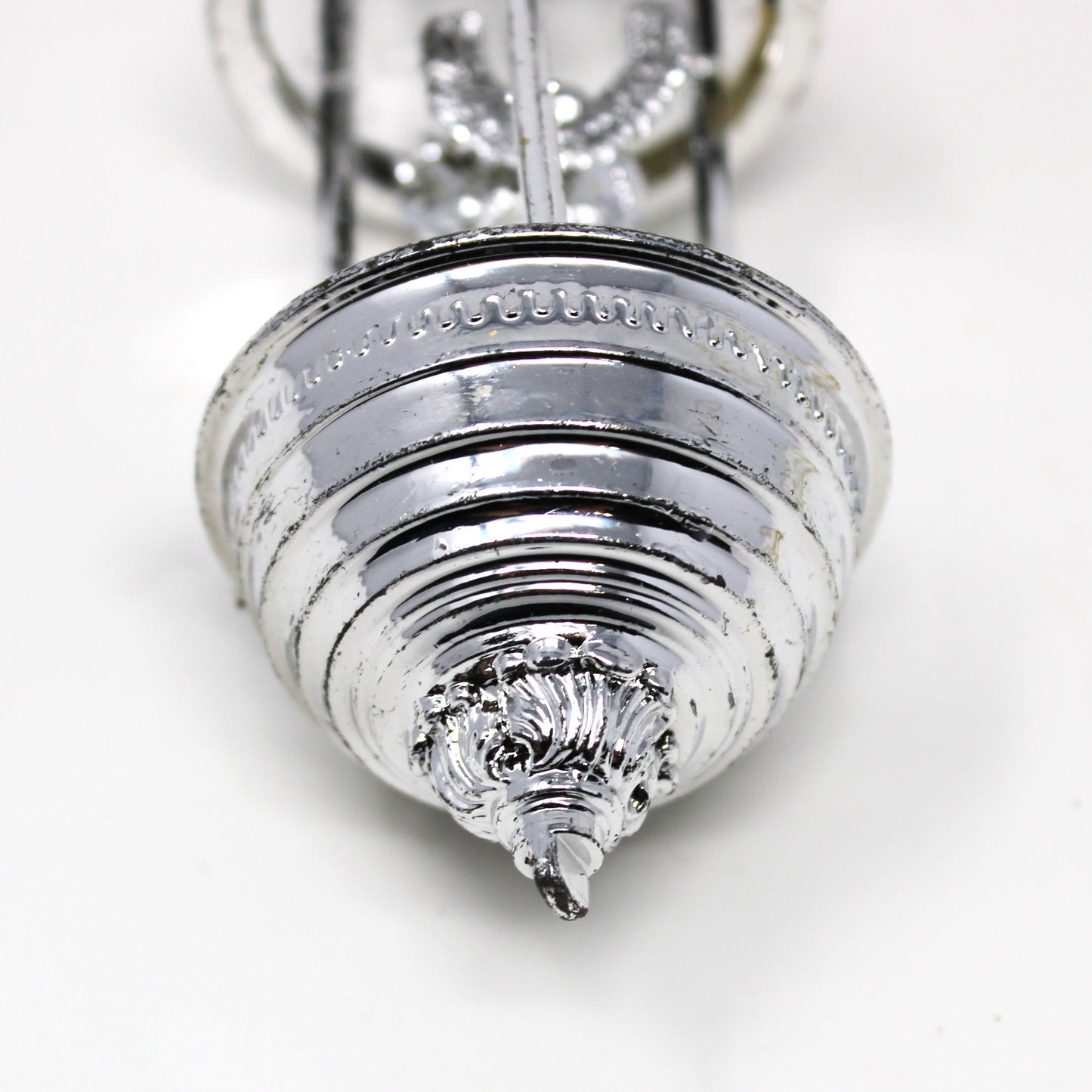 Ornaments, Christmas Oil Rain Lamp with Angel, Vintage Plastic, SOLD