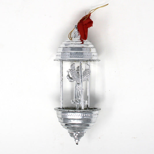 Ornaments, Christmas Oil Rain Lamp with Angel, Vintage Plastic