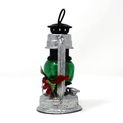 Ornaments, Christmas Railroad / Camping Lantern, Vintage, Plastic
